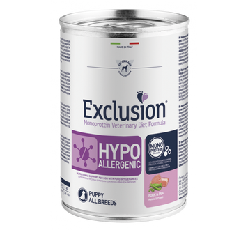 Exclusion Hypoallergenic All Breeds Puppy консервы со свининой для щенков всех пород собак с пищевой аллергией 400 г Exvetdog57 фото