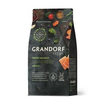 Сухий корм для дорослих котів лосось з бататом, 400 г/Grandorf FRESH SALMON & SWEET POTATO ADULT CAT 5407007852574 фото