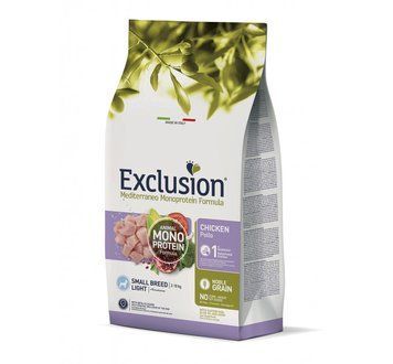 Exclusion Light Chicken Small Breed корм для дорослих собак дрібних порід з надмірною вагою та зниженою активністю або стерилізованих з куркою 2 кг 8011259003010 фото