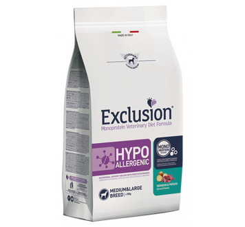 Exclusion Hypoallergenic Medium&Large Breed з олениною для середніх та великих порід собак з харчовою алергією 12 кг Exvetdog39 фото
