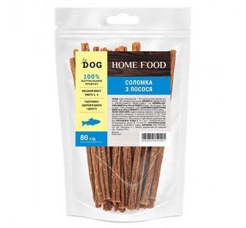Соломка з лосося - ласощі для собак Home Food 80 г 4820235024081 фото