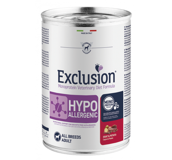 Exclusion Hypoallergenic All Breeds Goat&Potato консервы с мясом козы для всех пород собак с пищевой аллергией 400 г Exvetdog75 фото