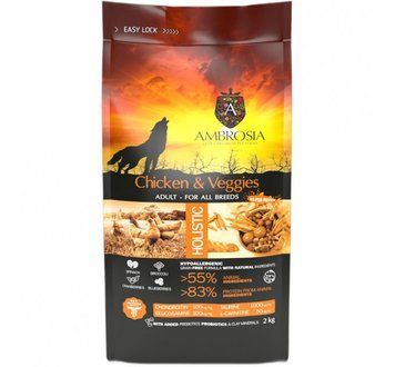 Беззерновий корм Ambrosia Grain free з куркою та овочами для дорослих собак усіх порід 12кг 5214000583936 фото